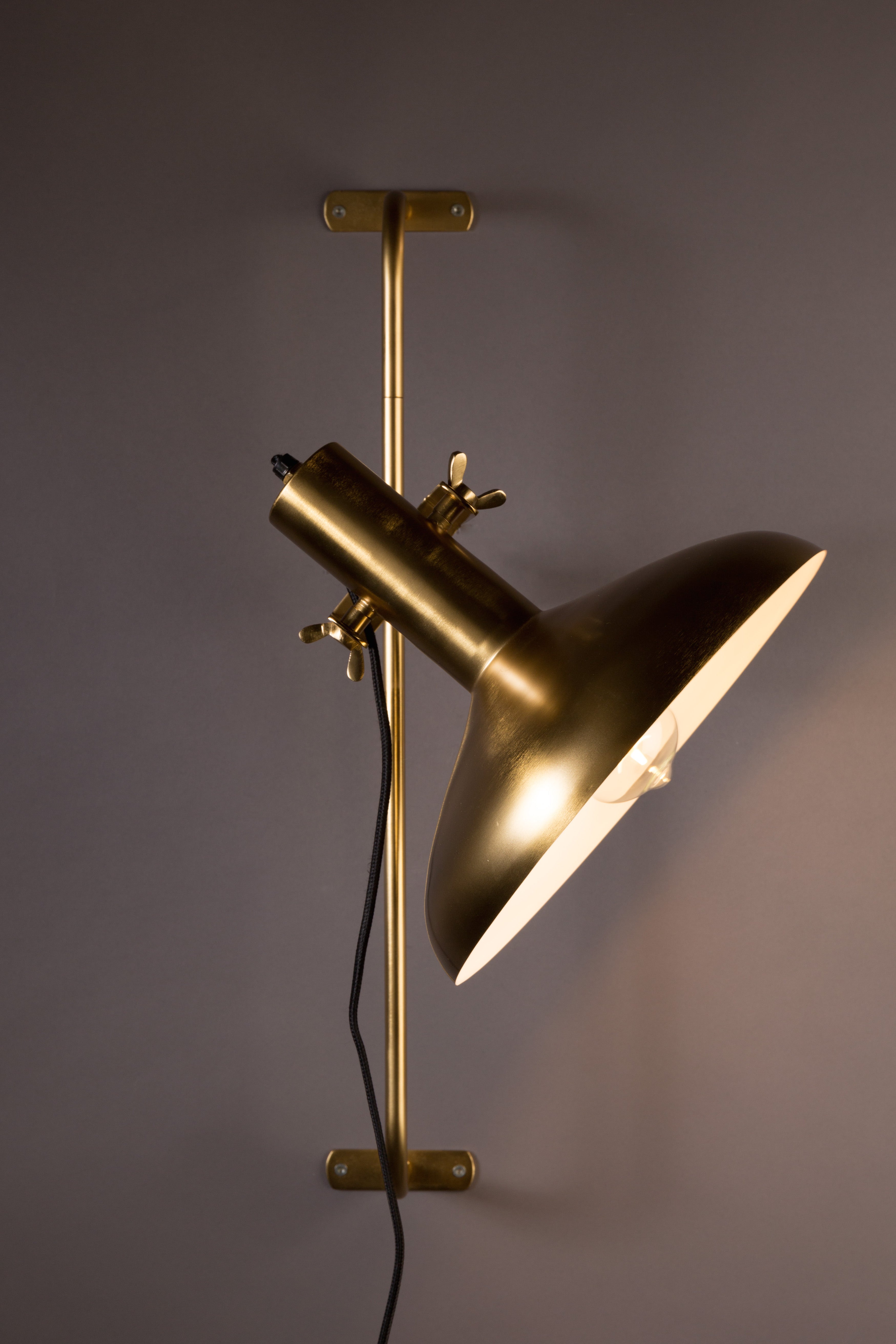 Dutchbone Karish Gold Adjustable Head Wall Light
